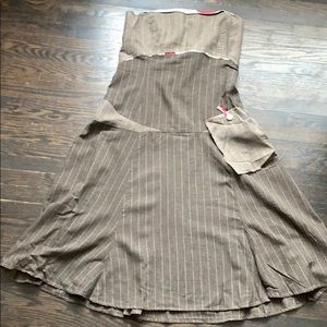 Funky wool pinstripe work dress by Dragg & Stacey